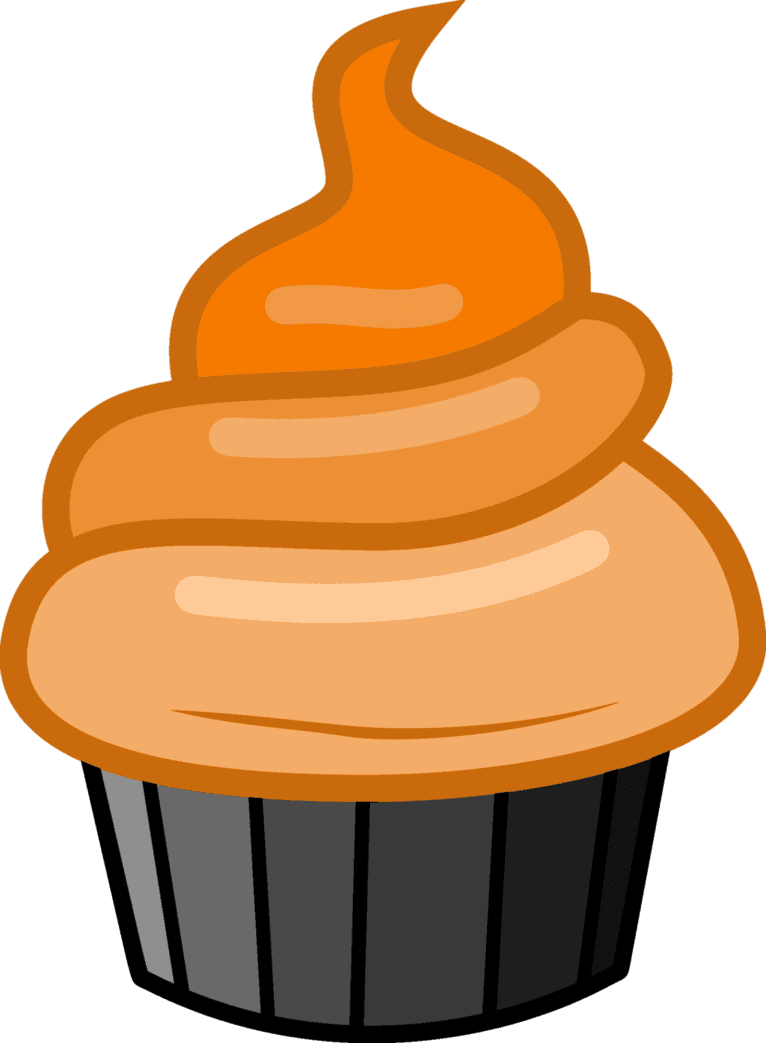 Orange rainbow cupcake by magicdog deviantart clipart vector