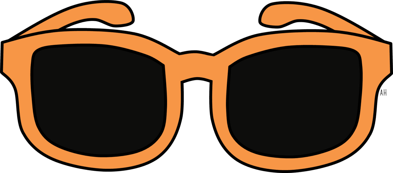 Sunglasses pin page clipart logo