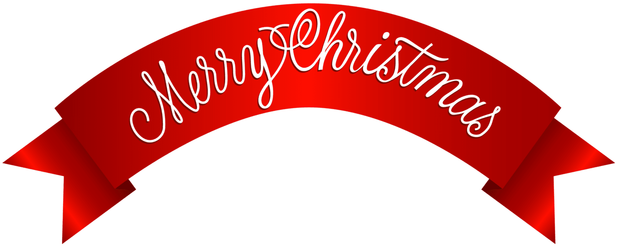 Merry christmas banner clipart image