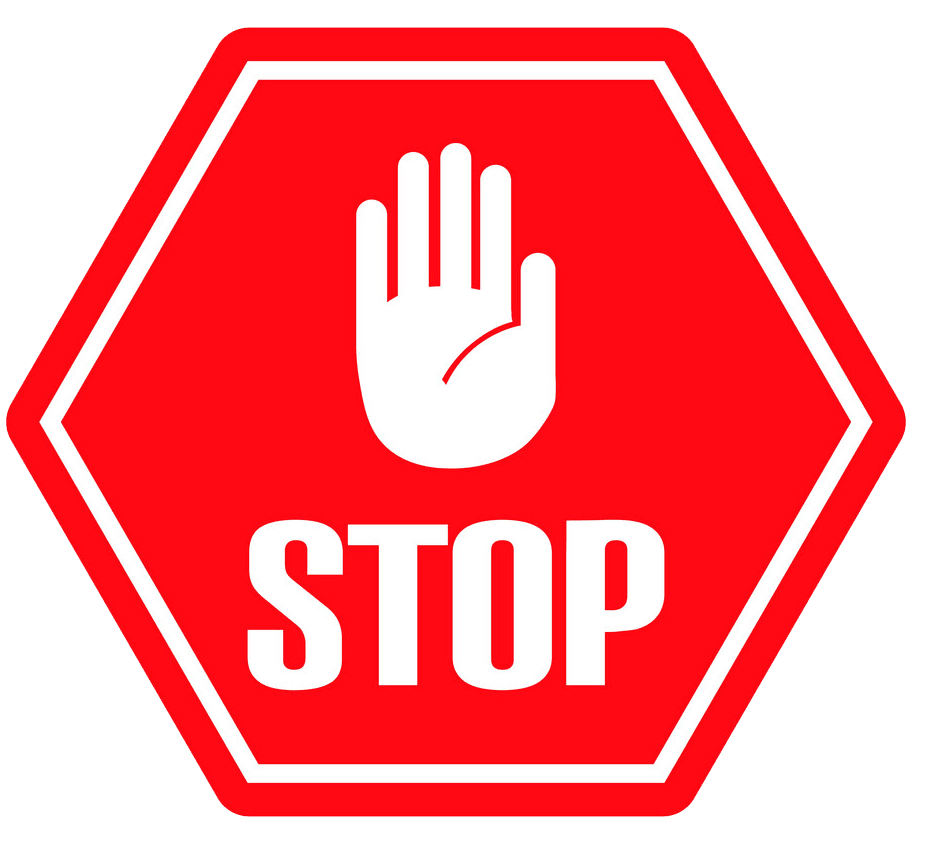 Stop sign fish art entry form clipart background