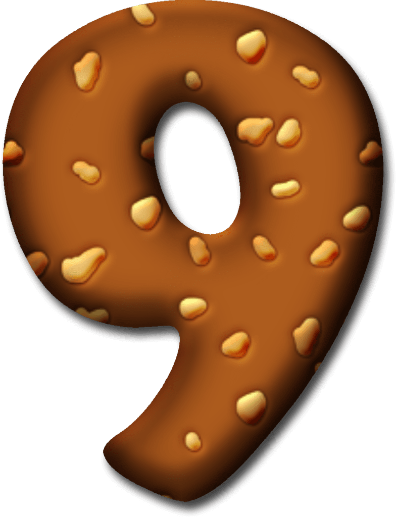 Donut th gs numbers food clipart vector