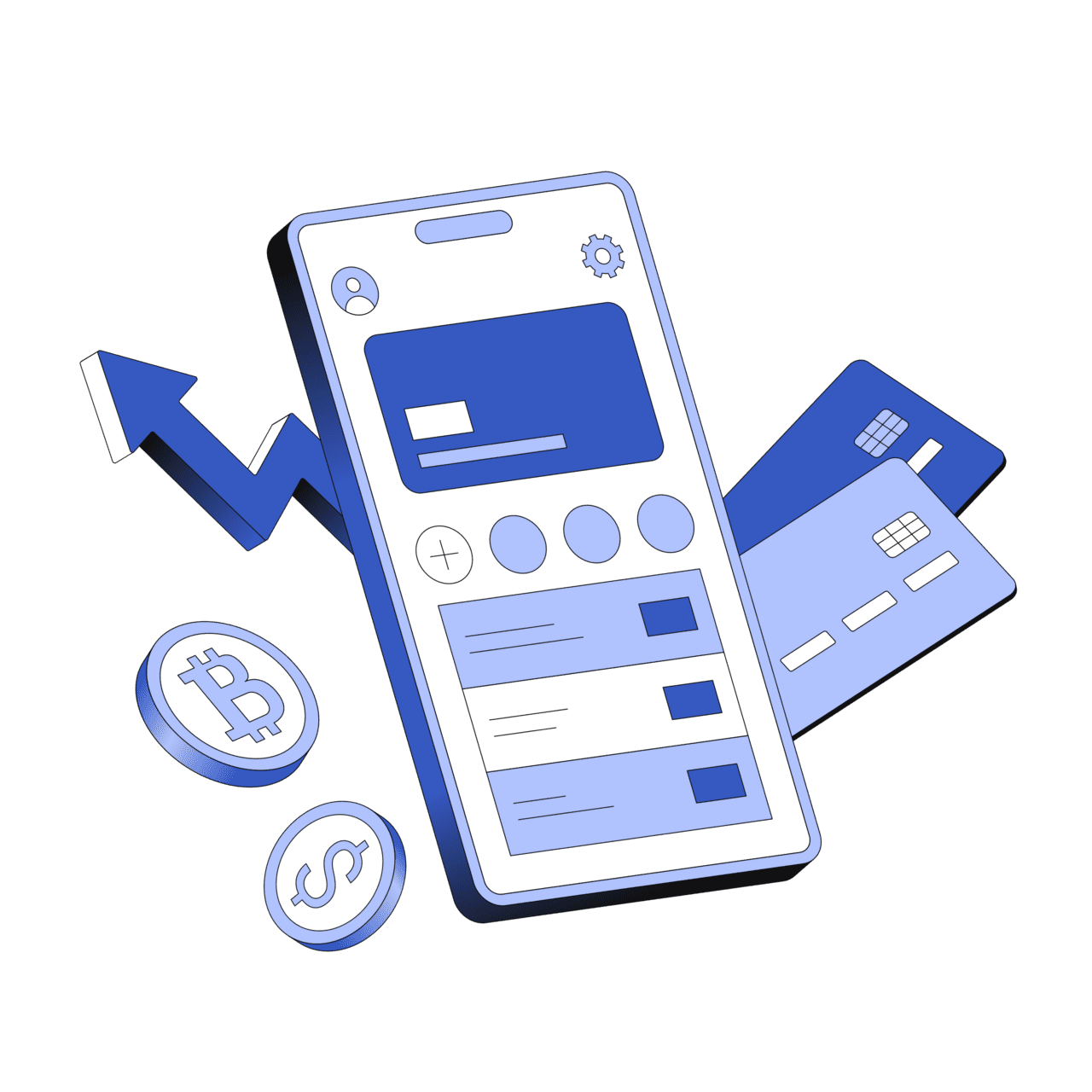 Phone digital wallet mobile app clipart clip art