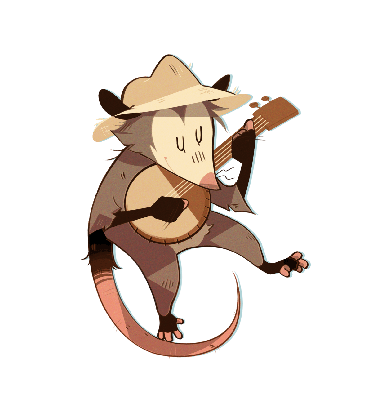 Cowboy hat banjo possum by rry dawg redbubble clipart logo