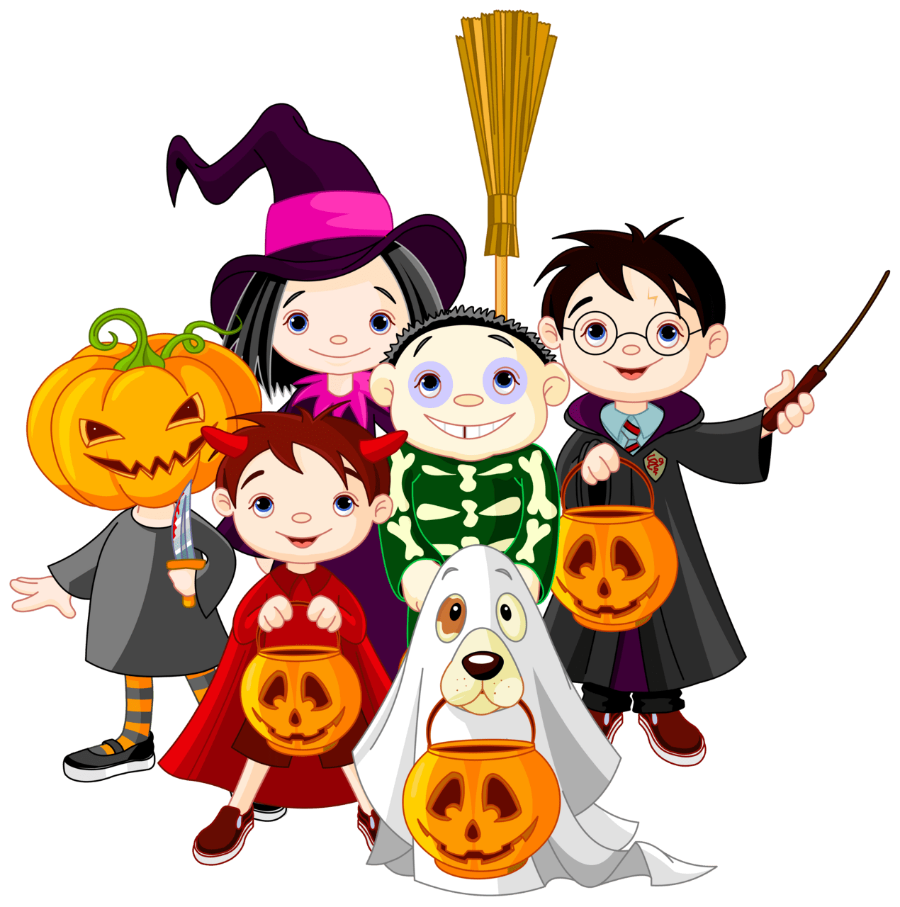 Children halloween kids clipart image