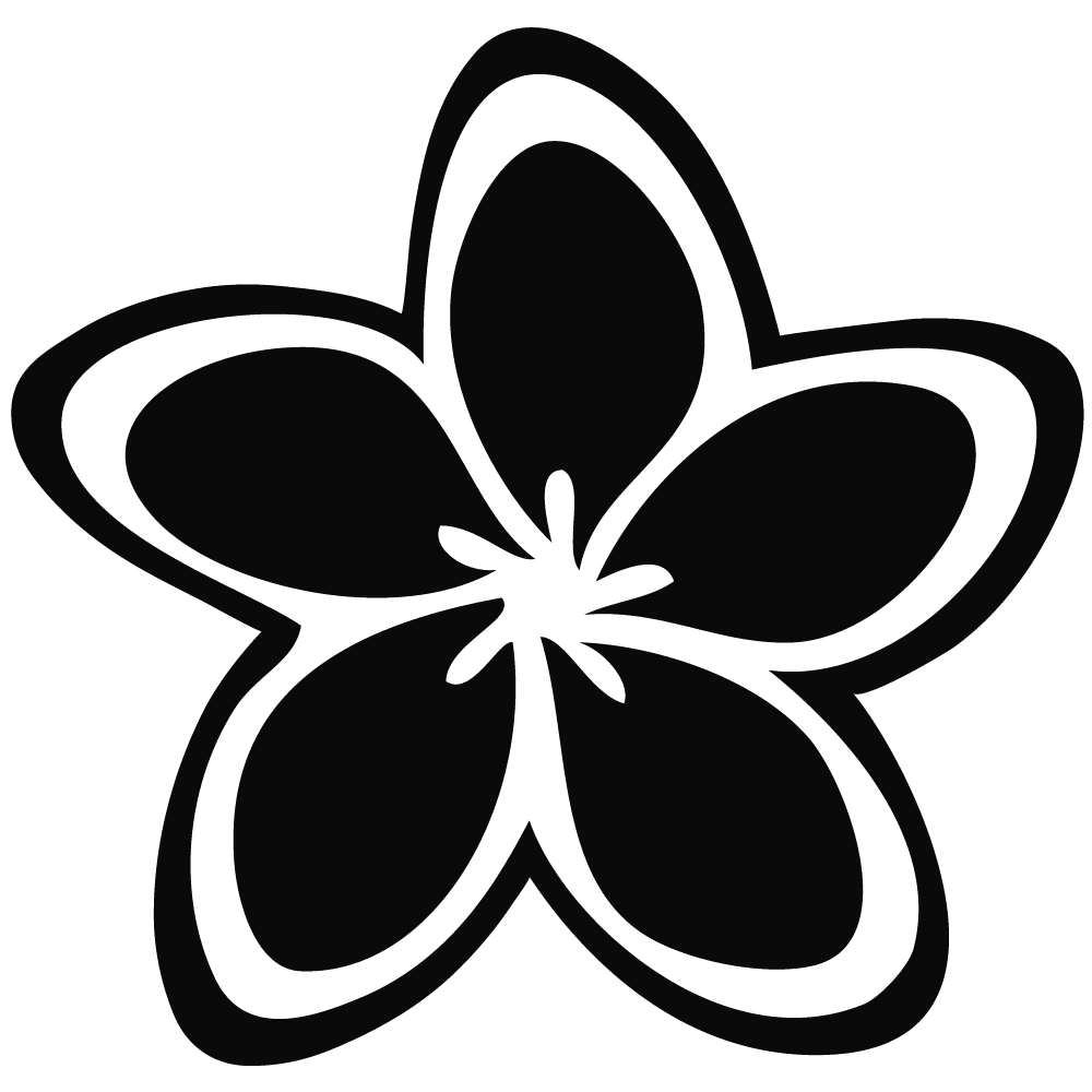 Flower black and white plumeria clipart best swlrrk suggest vector