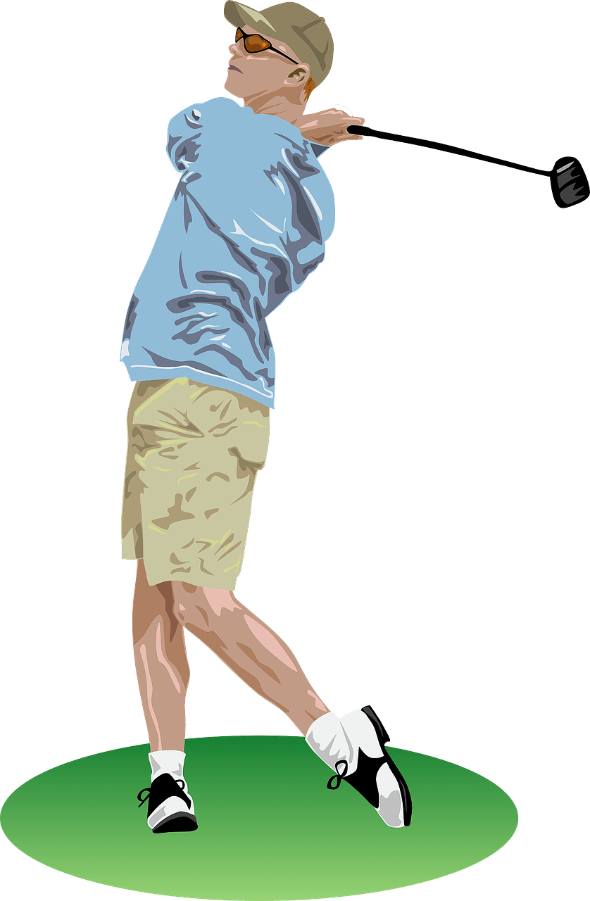 Golf er playing vector graphic clipart