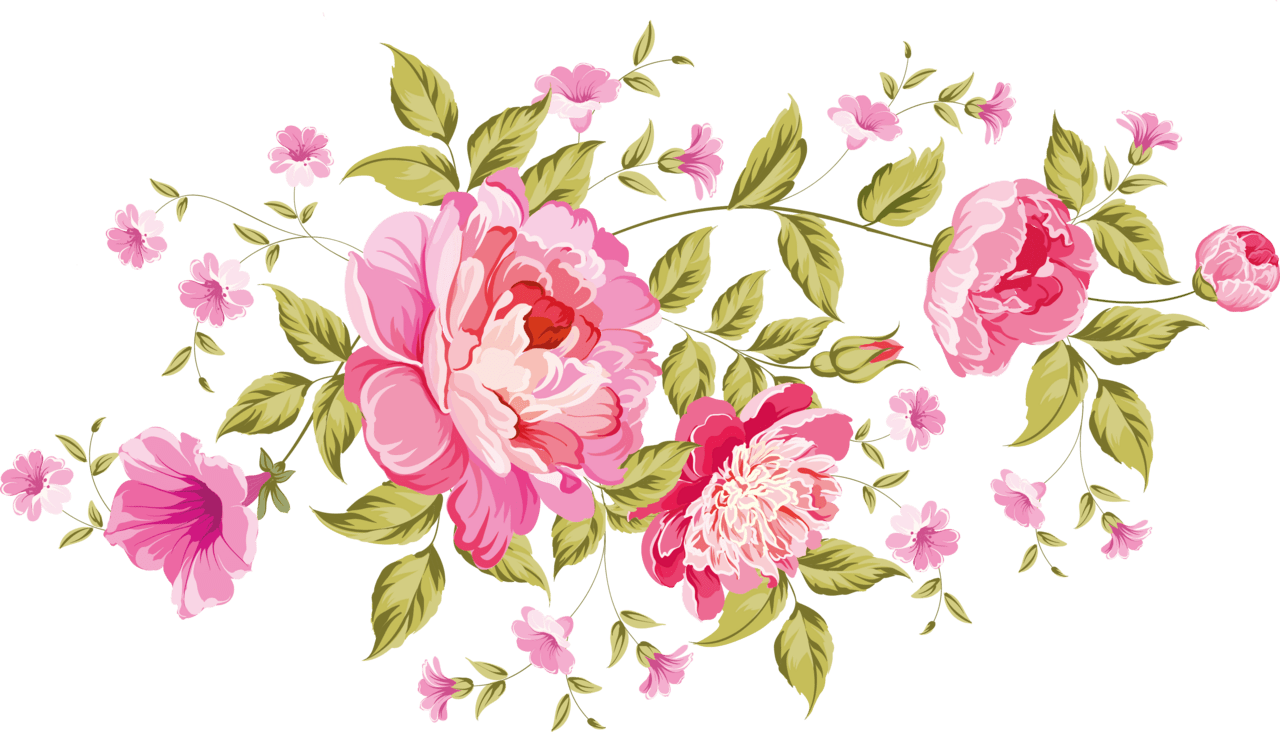 Floral pin page clipart background 2