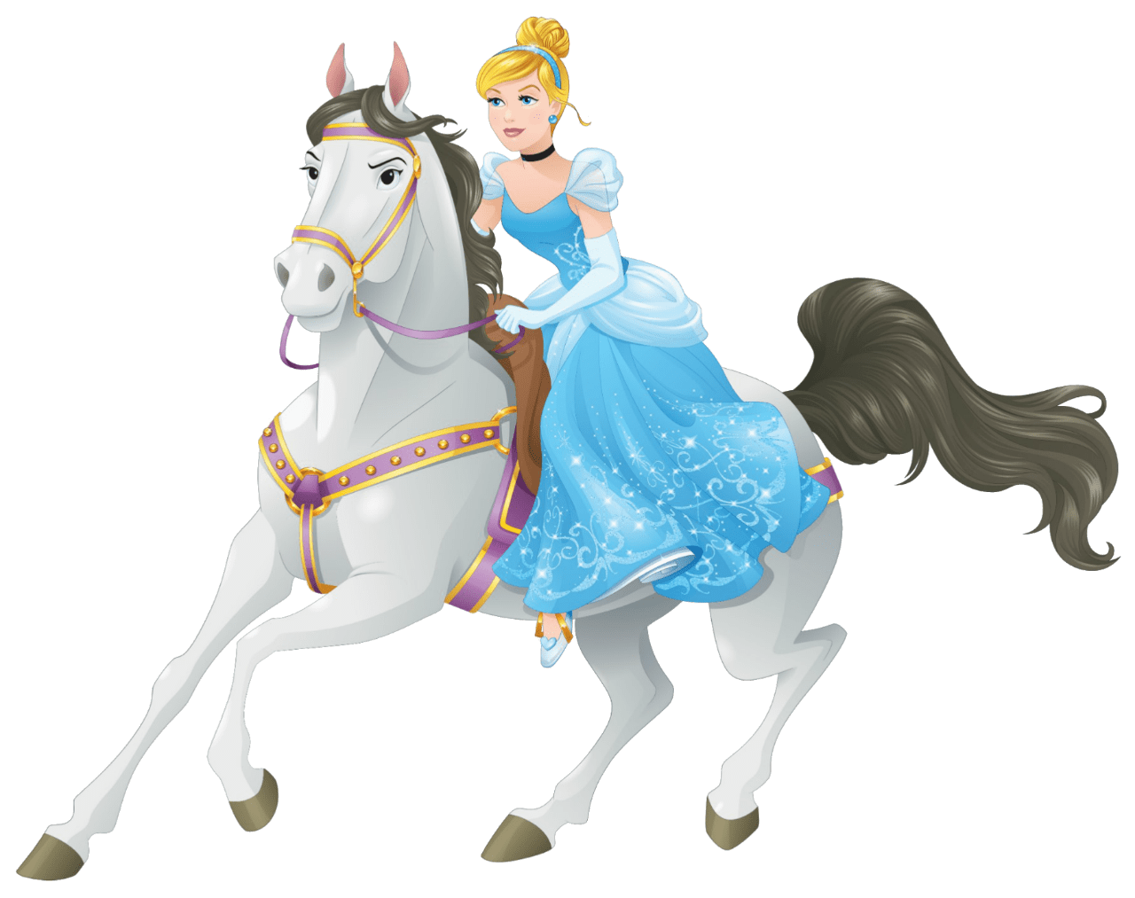 Horse disney princess artworks clipart vector