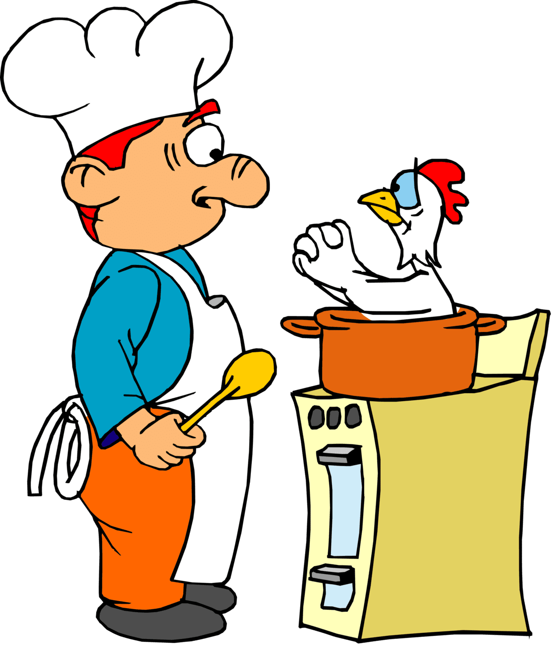 Cooking cartoon food chicken clipart image