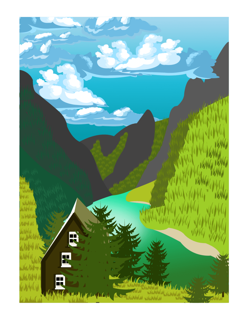 Mountain switzerland landscape clipart transparent