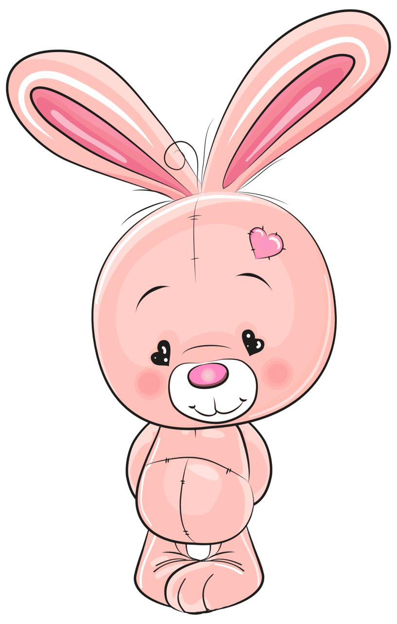 Rabbit cute pink bunny clipart image