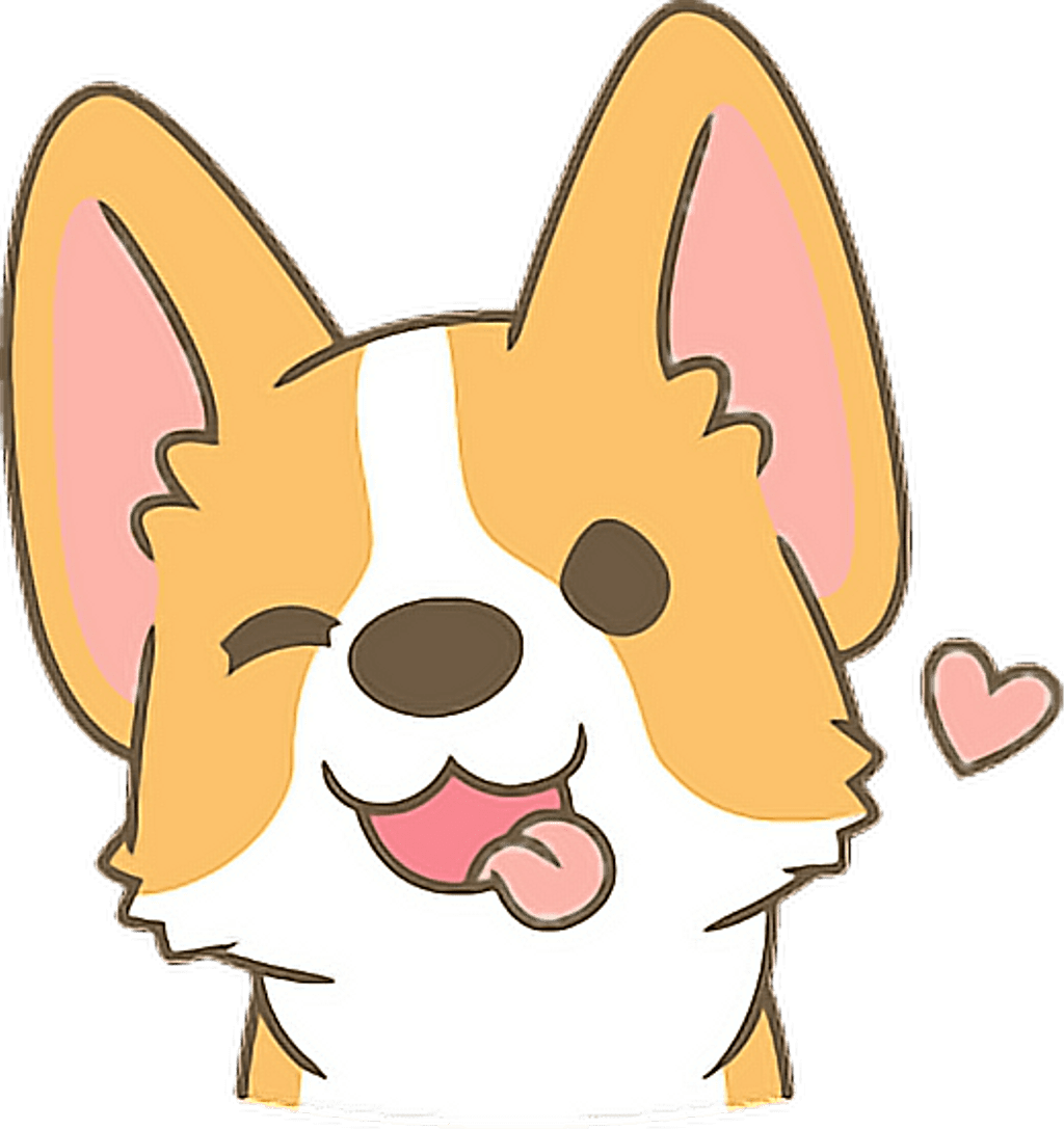 Cute pup kawaii tumblr interesting art heart corgi drawings clipart picture