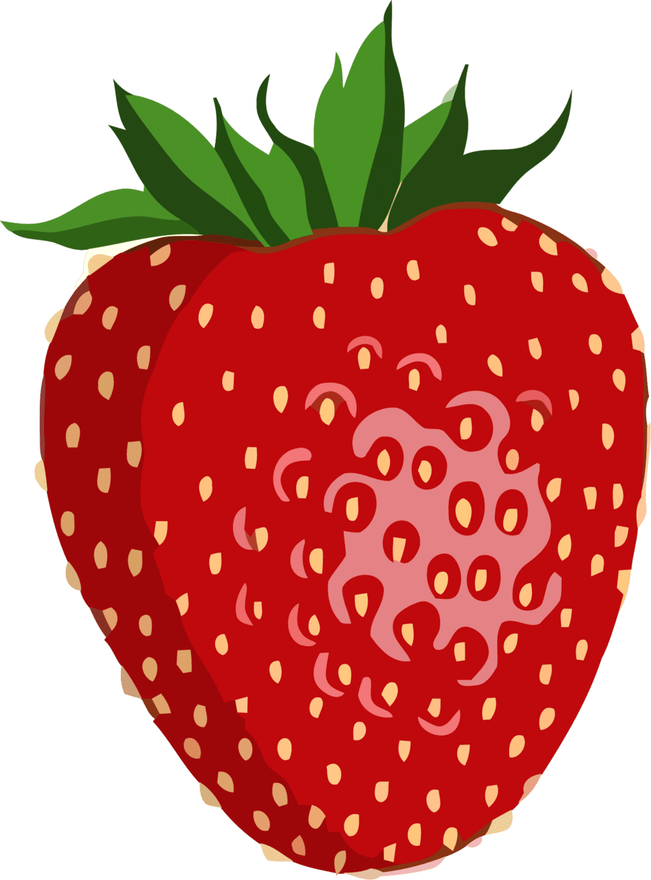 Fruit shiny strawberry clipart image