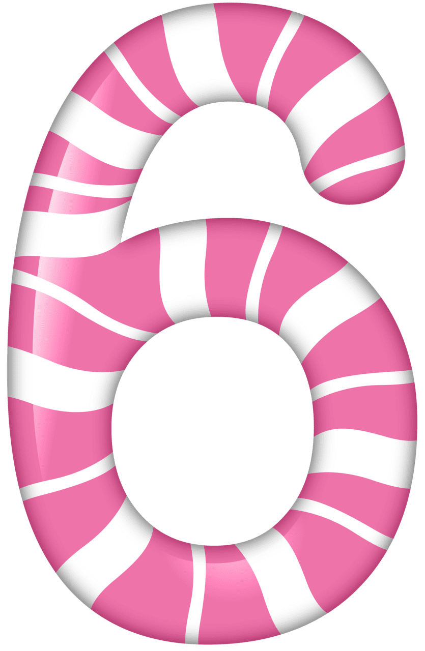 Number six candy style clip image clipart