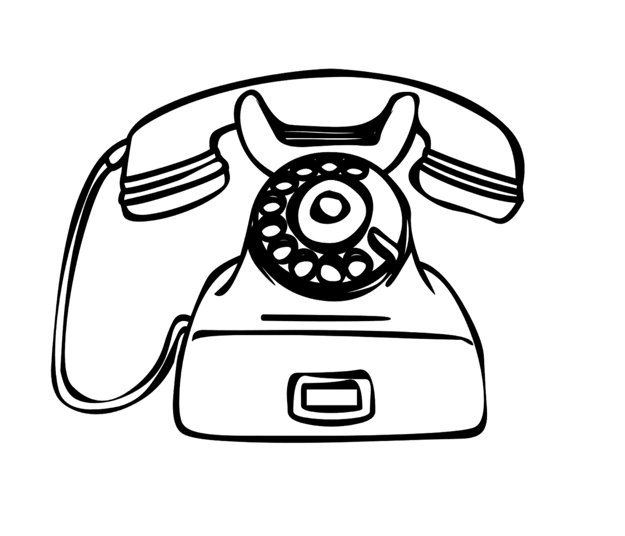 Ring pick up the phone clipart image