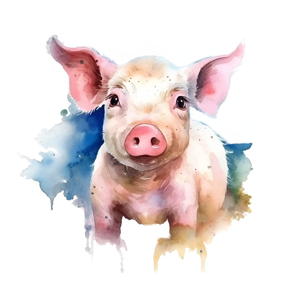 Pig my clipart watercolor vecteezy picture