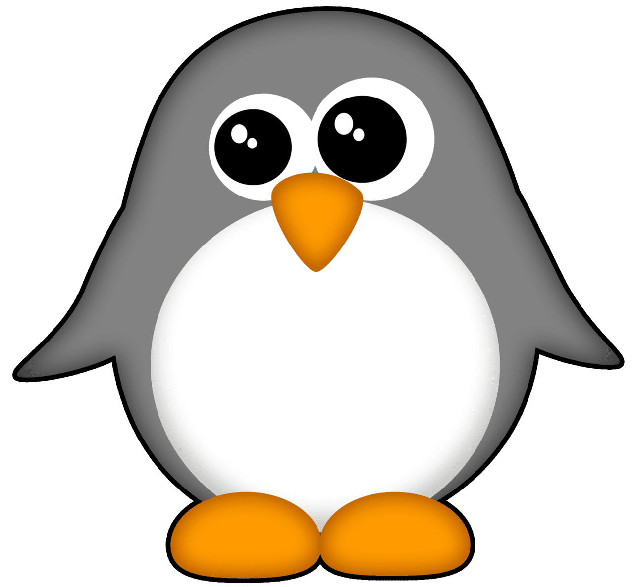 Coloured penguin clipart background