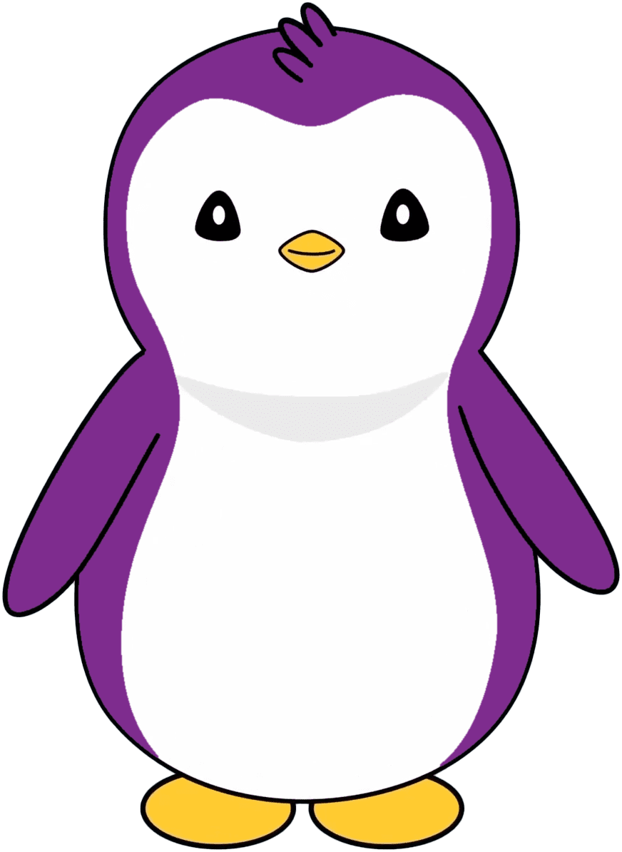 Purple pudgy penguin clipart transparent