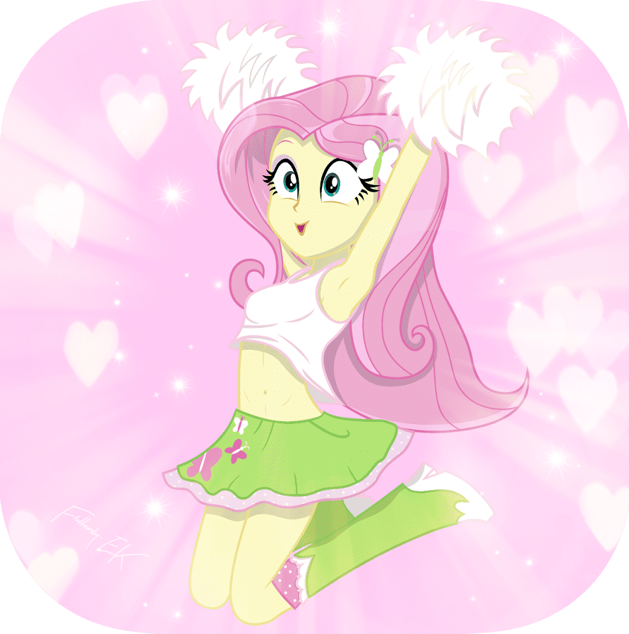 Cheer leader fluttershy by efk san deviantart clipart image