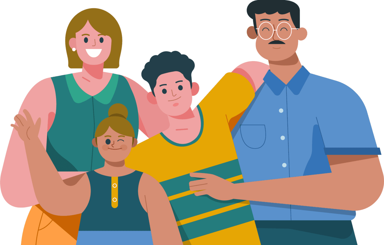 Family life today abstract img clipart photo