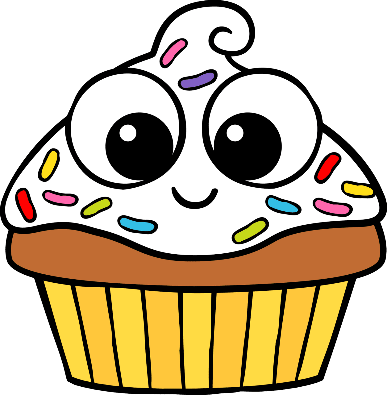 Cupcake pin page clipart logo 4