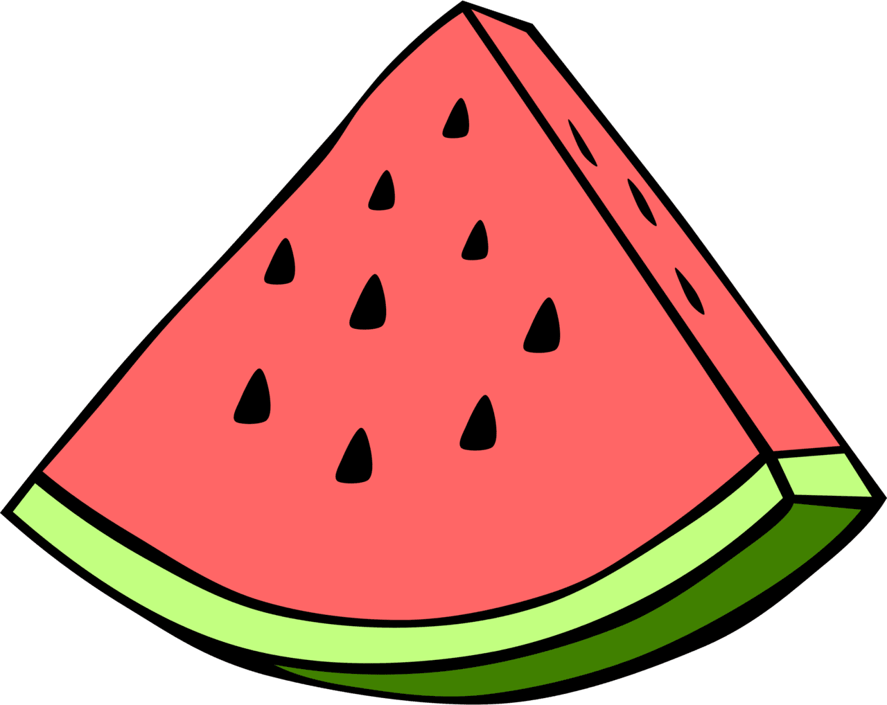 Simple fruit watermelon clipart free