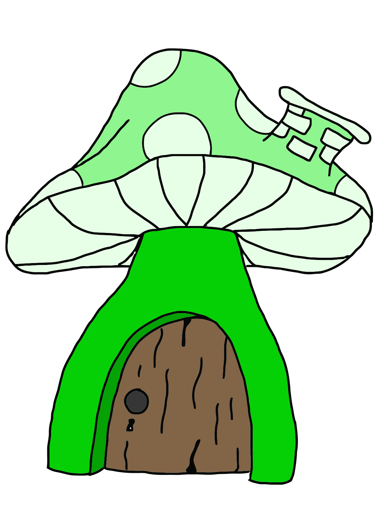 Mushroom pin page clipart transparent 2