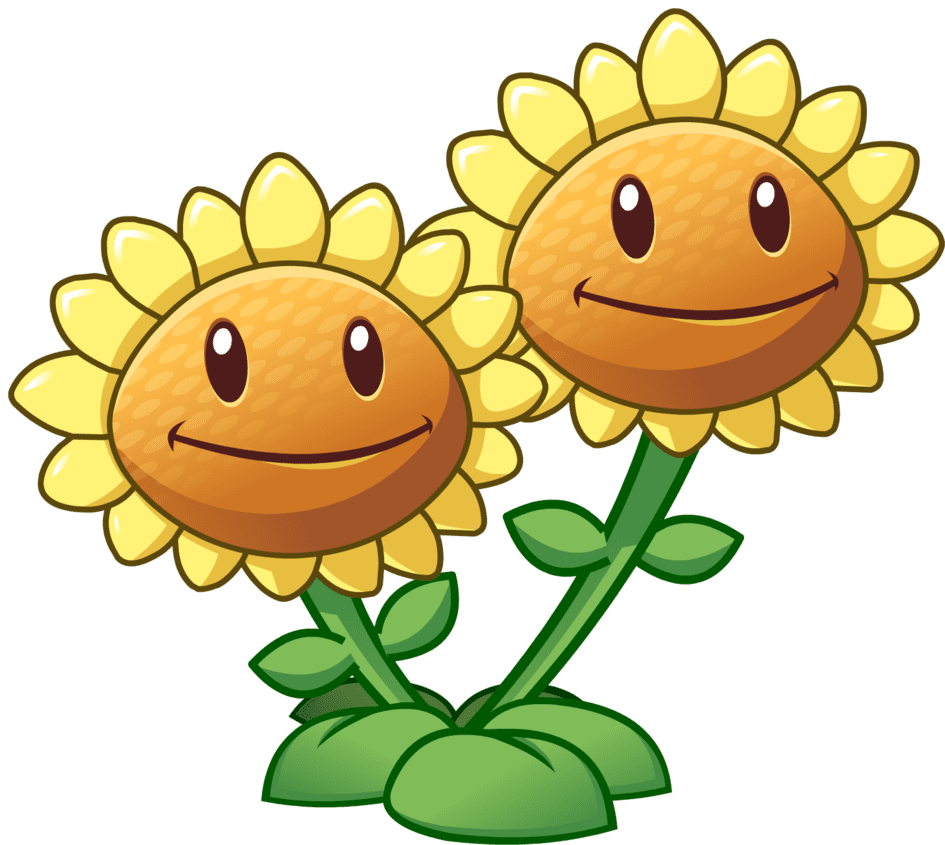 Plants vs zombies twin sunflower by illustation deviantart clipart image