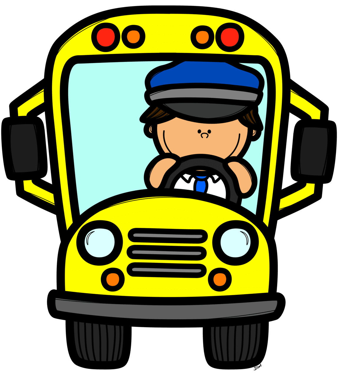 School bus pin page clipart picture