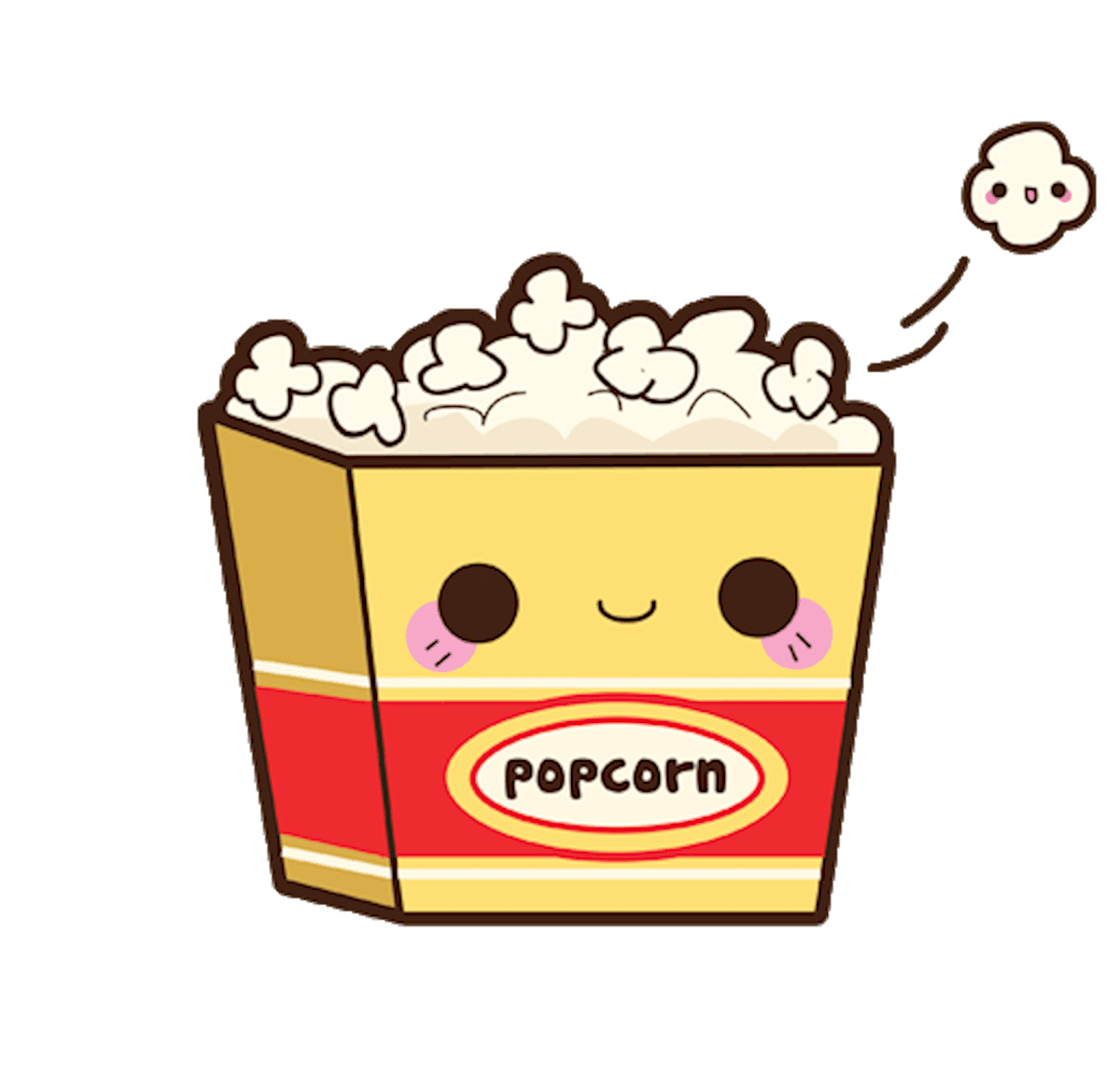 Popcorn kawaii drawings doodles cute clipart logo