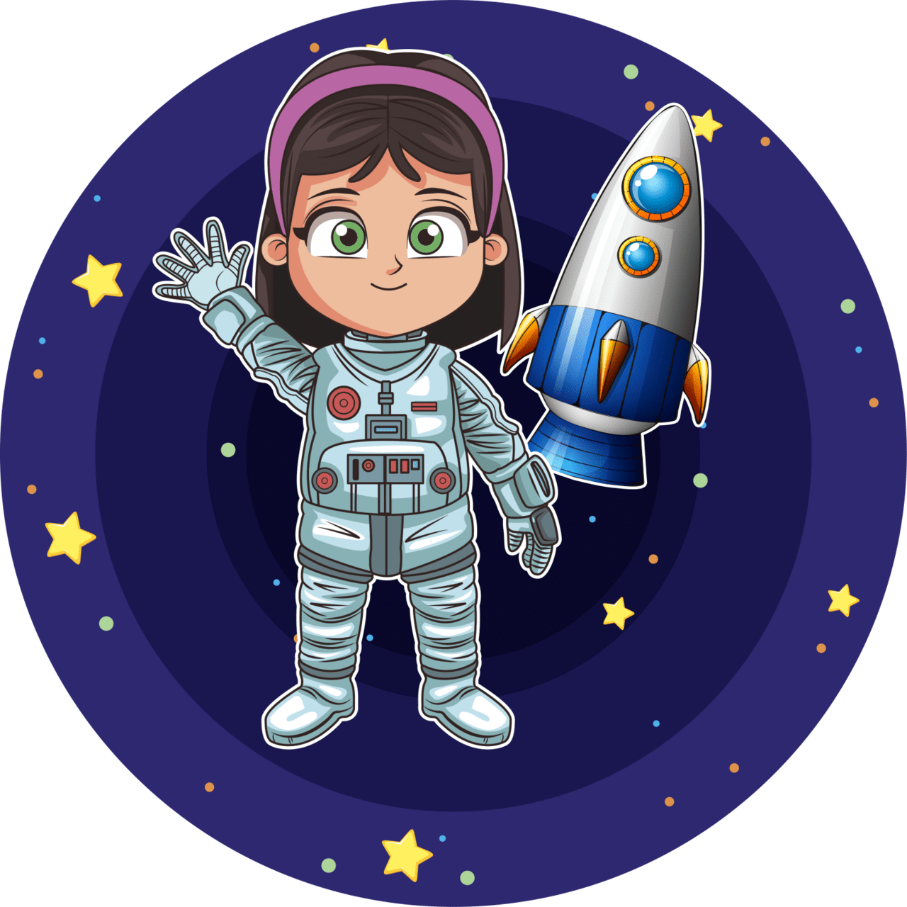 Astronaut paty arredondo mi libro de recortes clipart vector