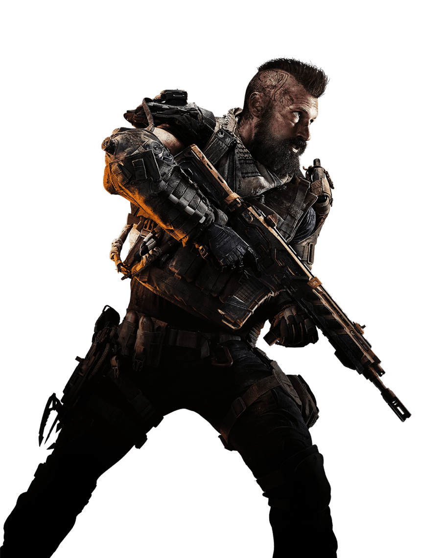 Gun call of duty black ops center soldier clipart image