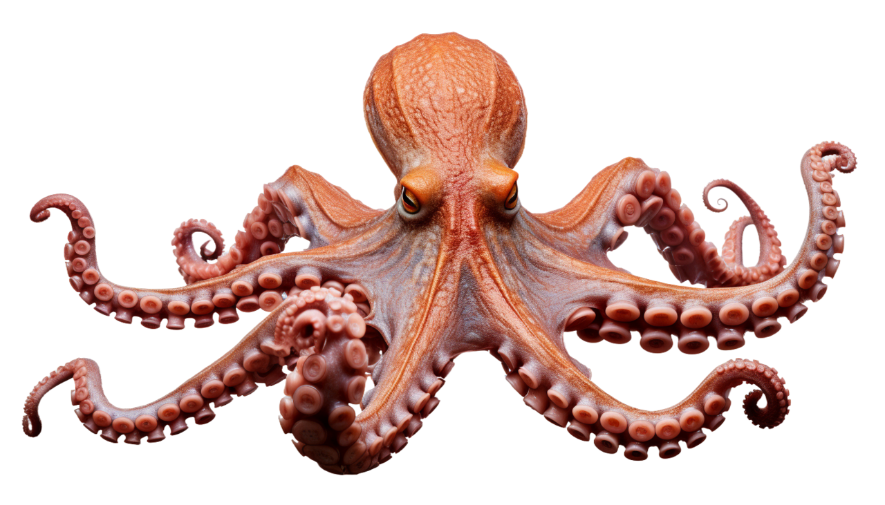 Octopus tentacles eyes cute clipart image