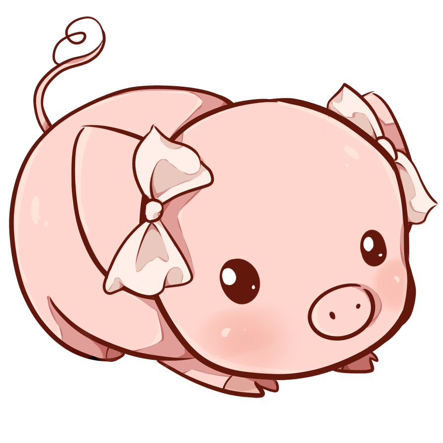 Kawaii pig by dessineka deviantart clipart logo