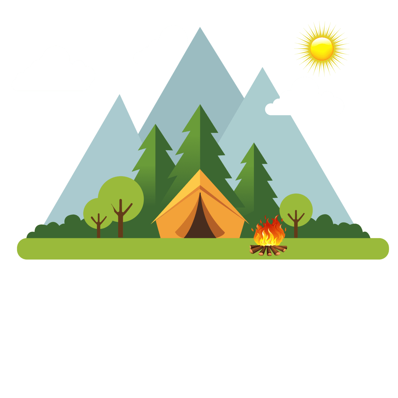 Camping editable camp invitation templates able clipart image