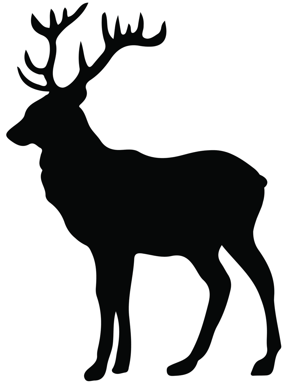 Deer silhouette clipart vector