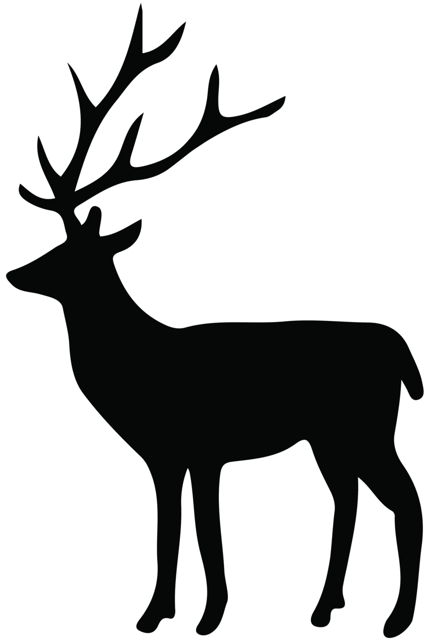 Reindeer deer silhouette clipart image