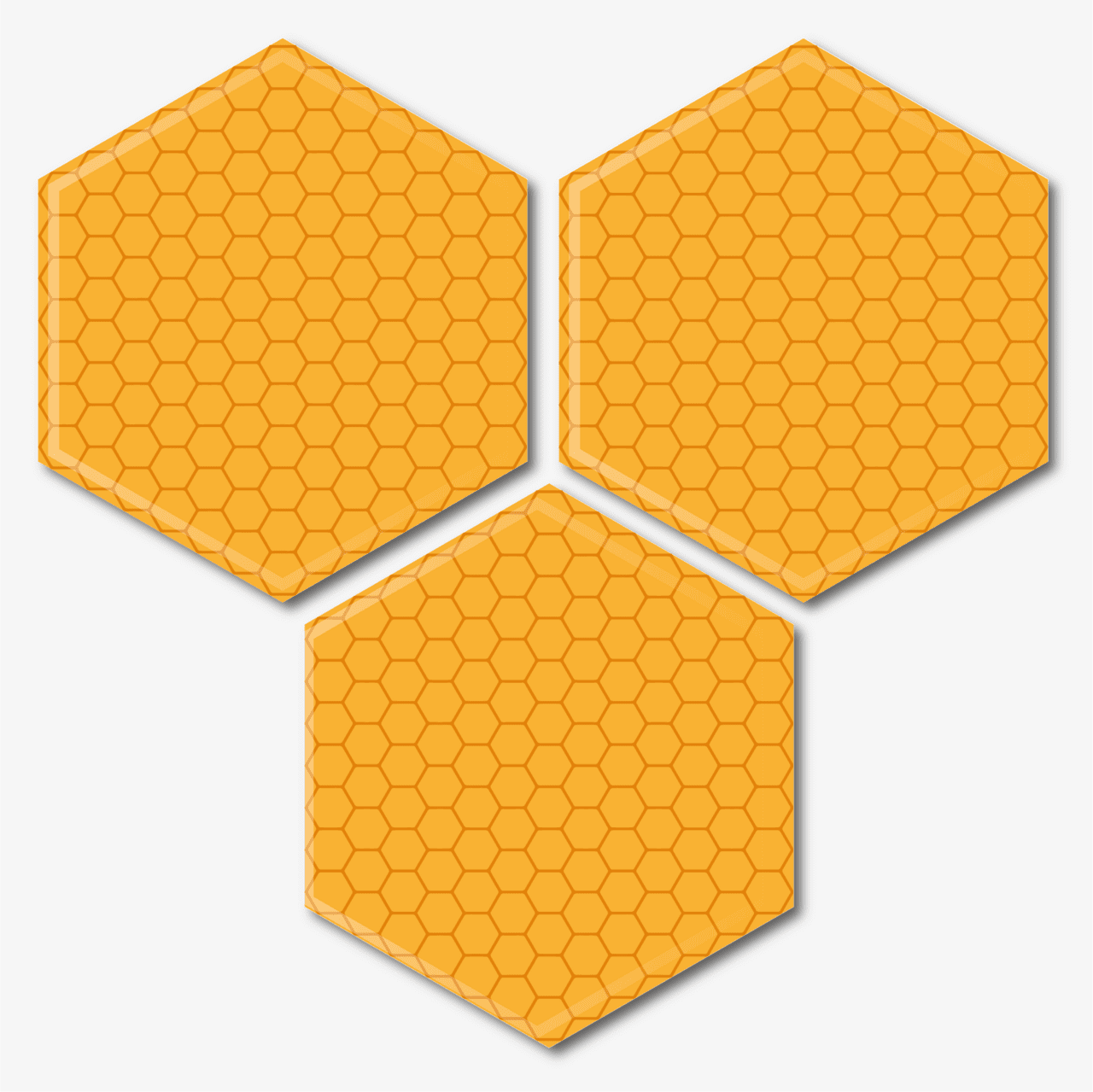 Beehive hexagon honey effect coaster bobo bob in coasters clipart vector