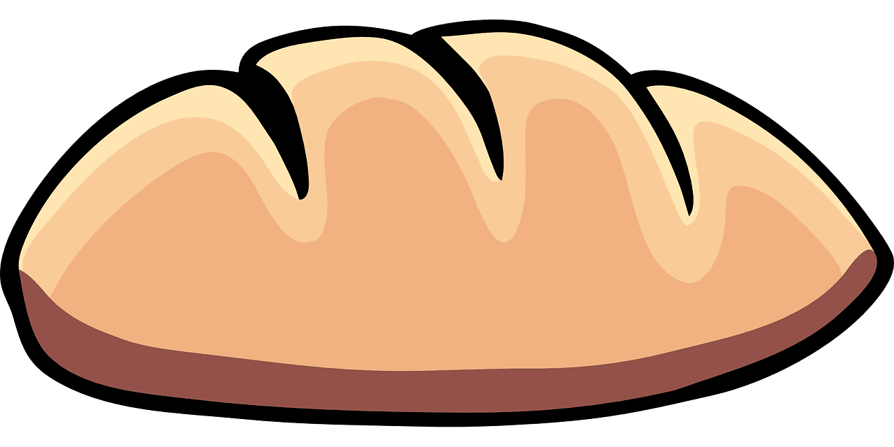 Breakfast bread loaf roll vector graphic clipart