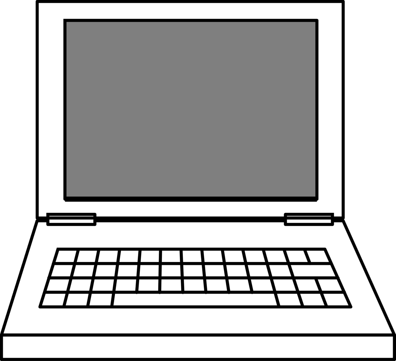 Computer draw of laptop clipart logo