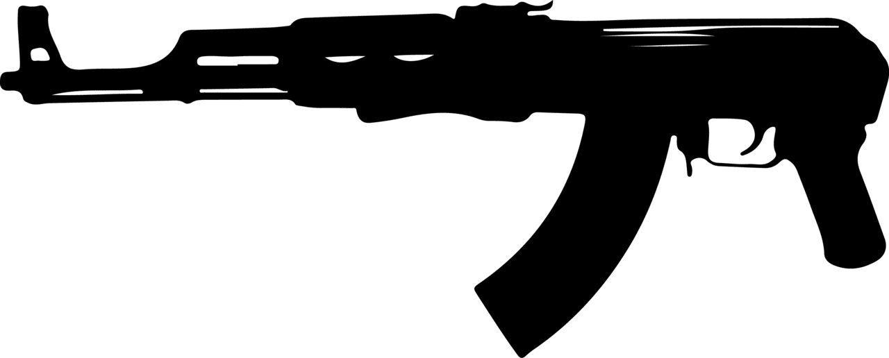 Gun ak shilouette clipart clip art