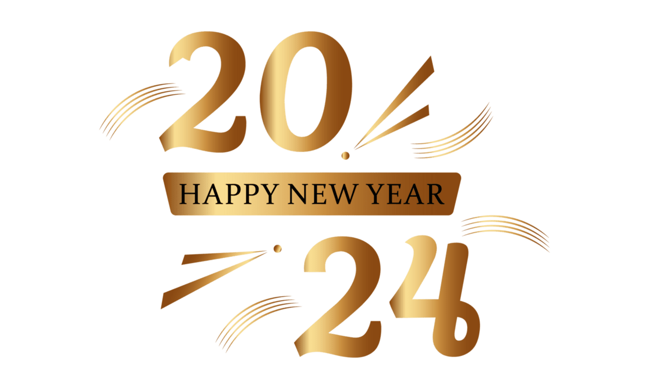 Happy new year 2024 for clipart clip art