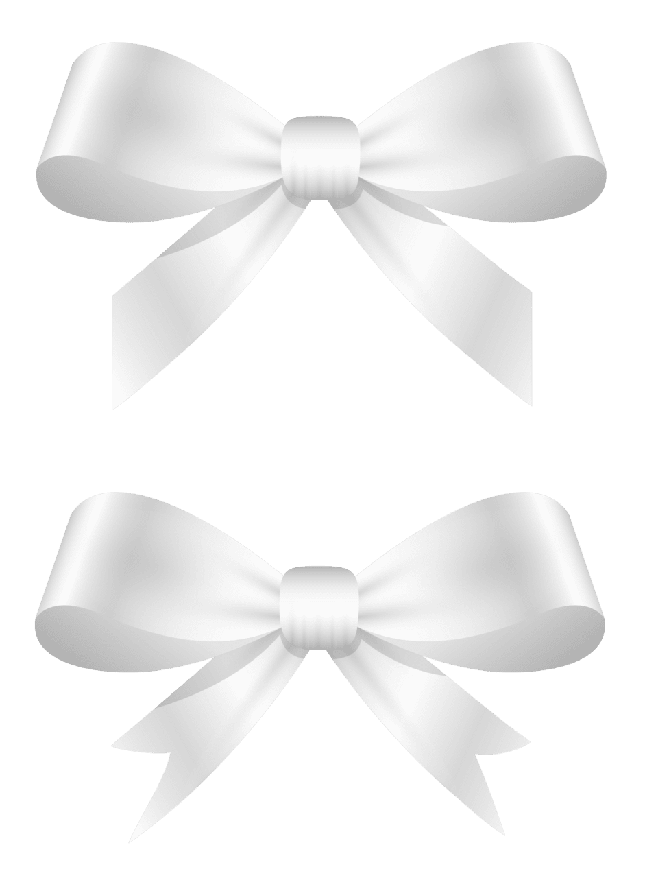 White bow clipart picture la os brancos arcos bolo de bal