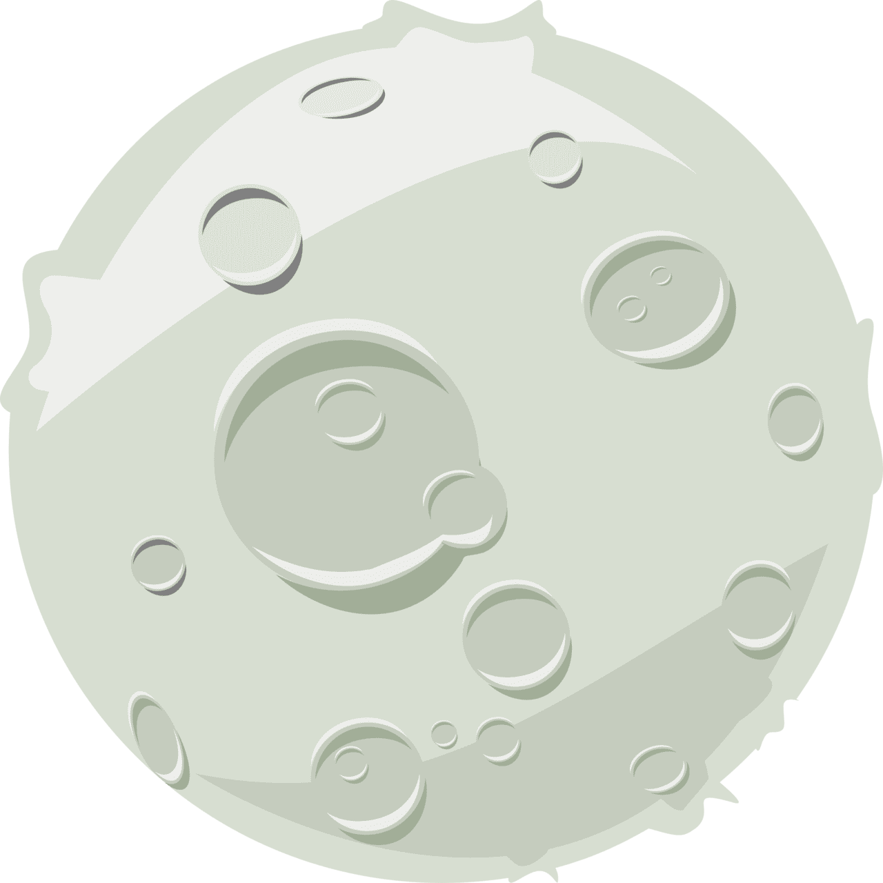 Moon ic style clipart transparent