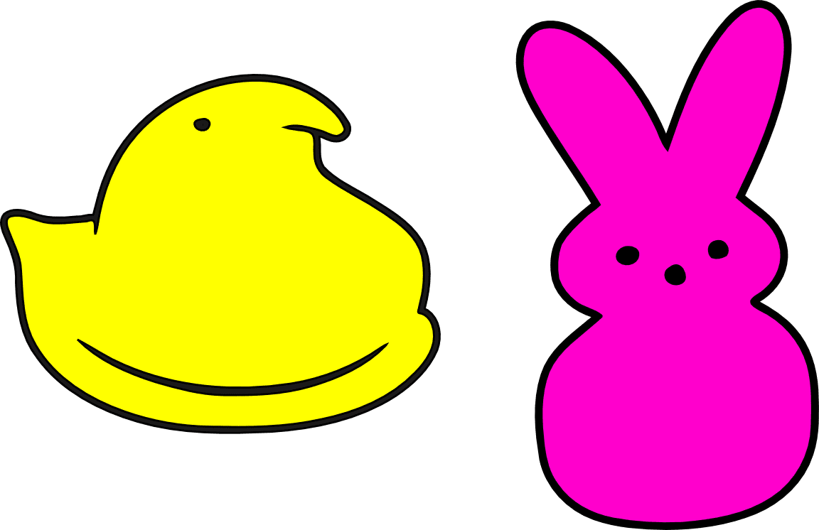 Rabbit chick pe clipart vector