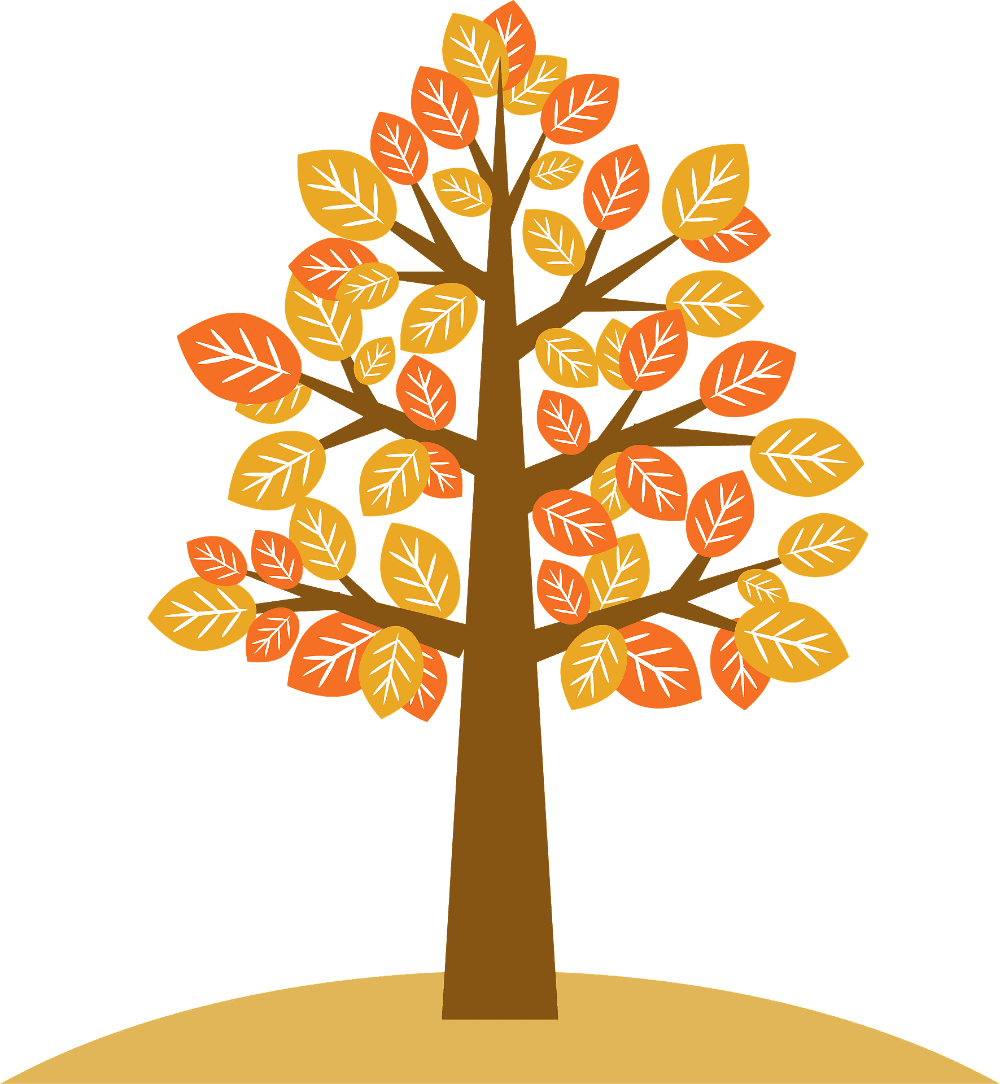 Tree with autumn leaves vector clipart images creazilla