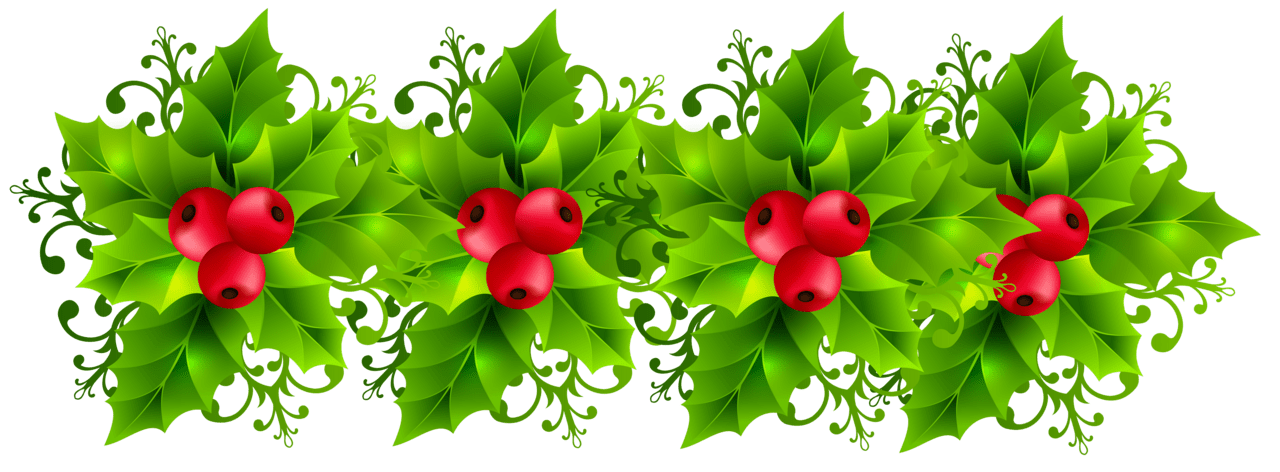 Christmas border clipart holly free