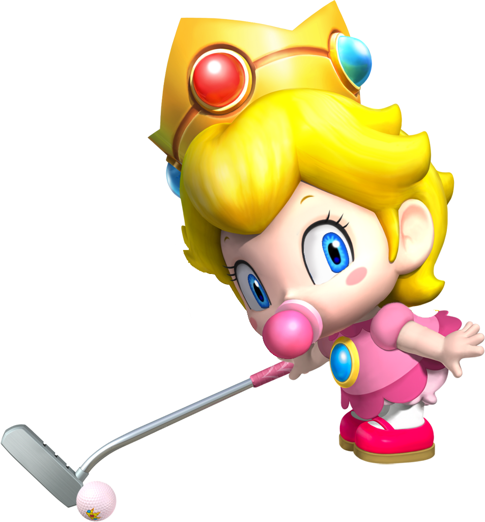 Baby peach mario golf clipart clip art