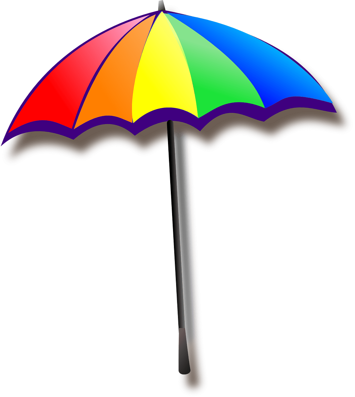 Umbrella sunshade sun protection beach vector graphic clipart