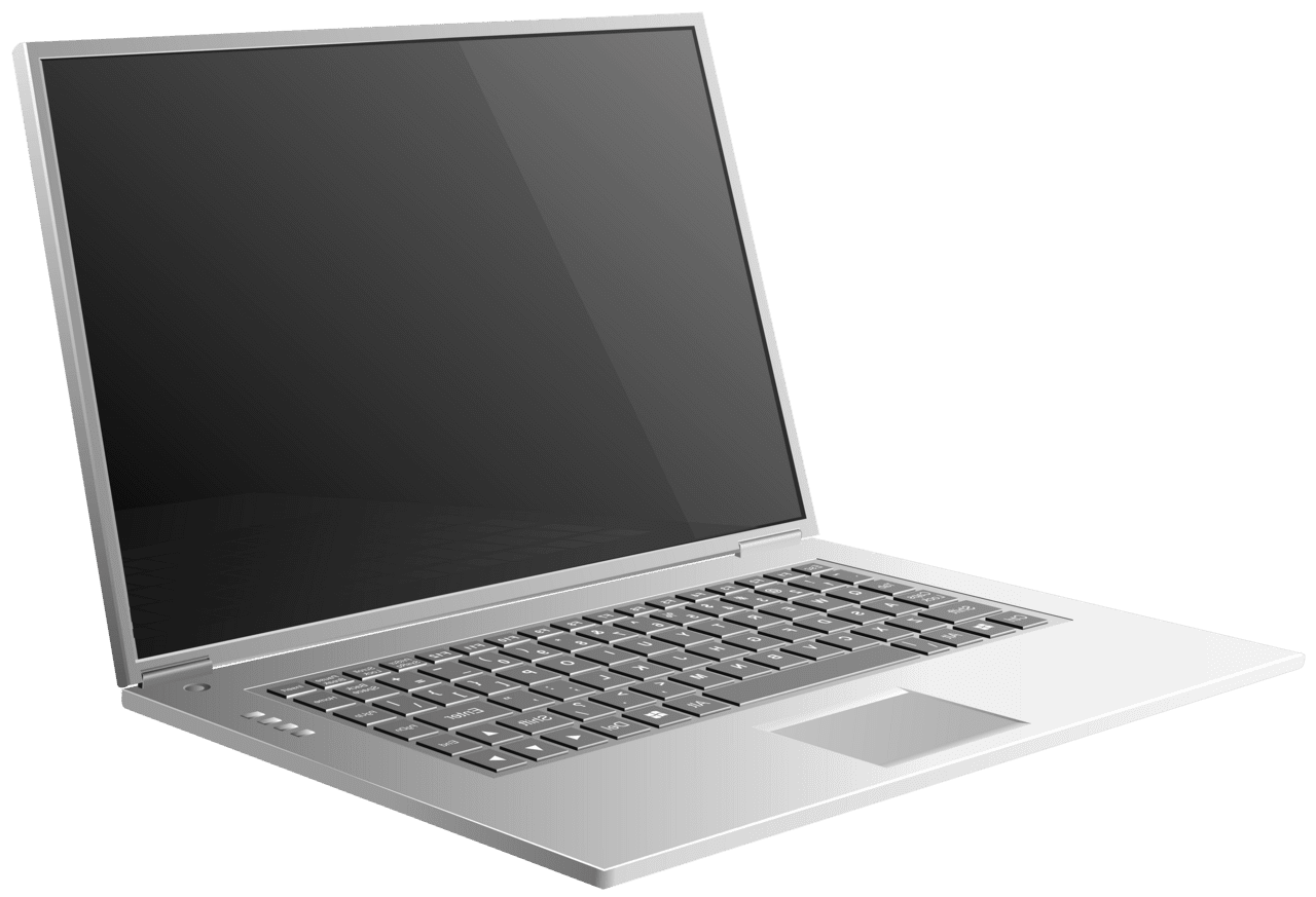 Computer open laptop clipart image